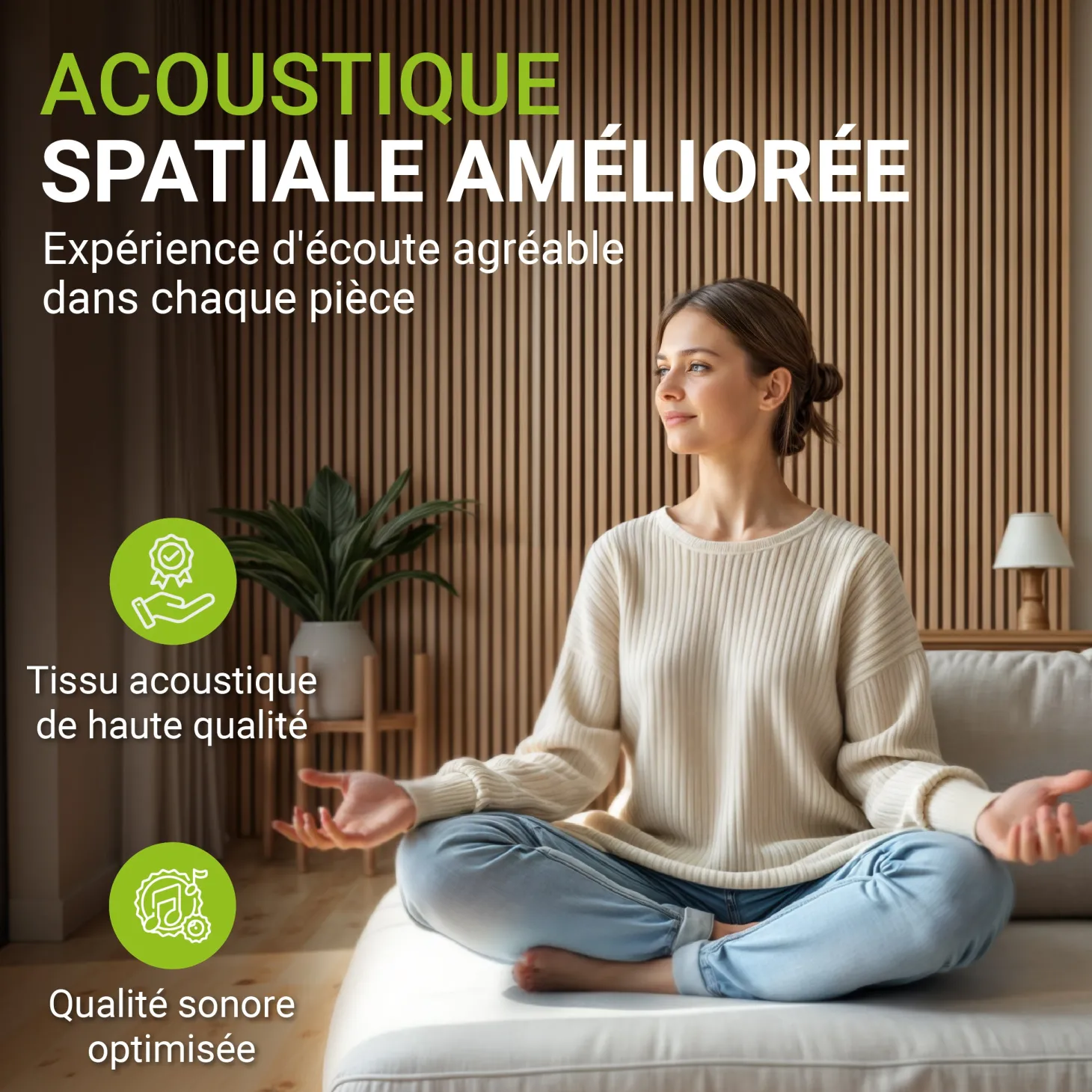 Akustikpaneele Holzoptik 4er Set