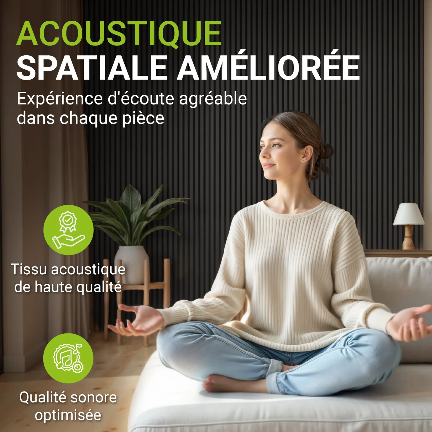 Akustikpaneele Holzoptik 4er Set