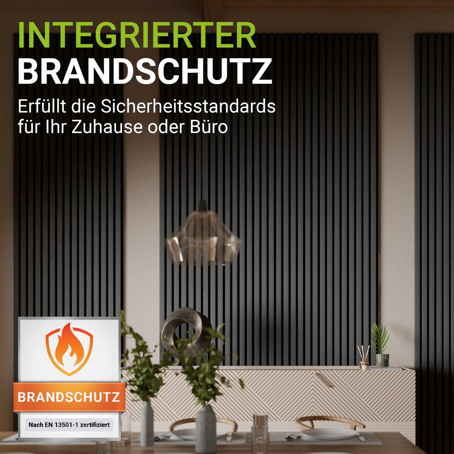 Akustikpaneele Holzoptik 4er Set
