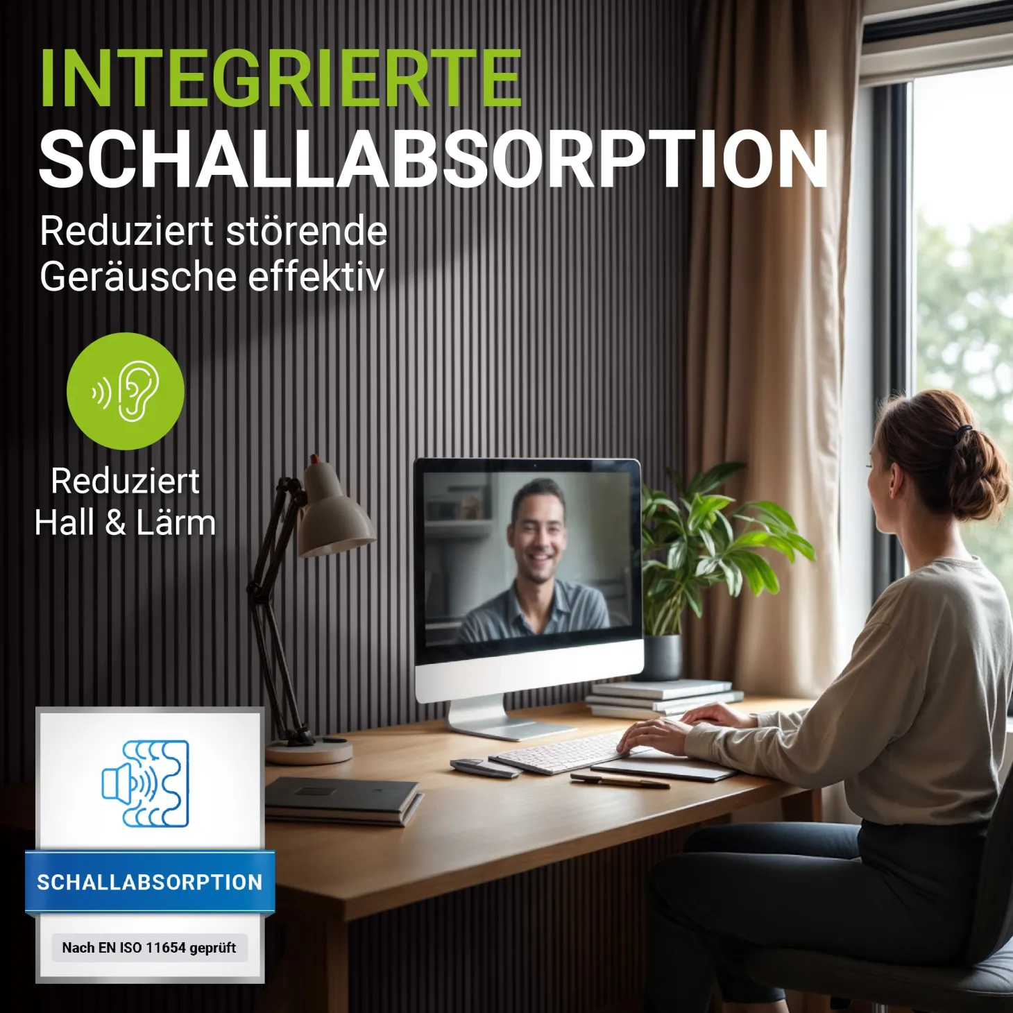 Akustikpaneele Holzoptik 4er Set