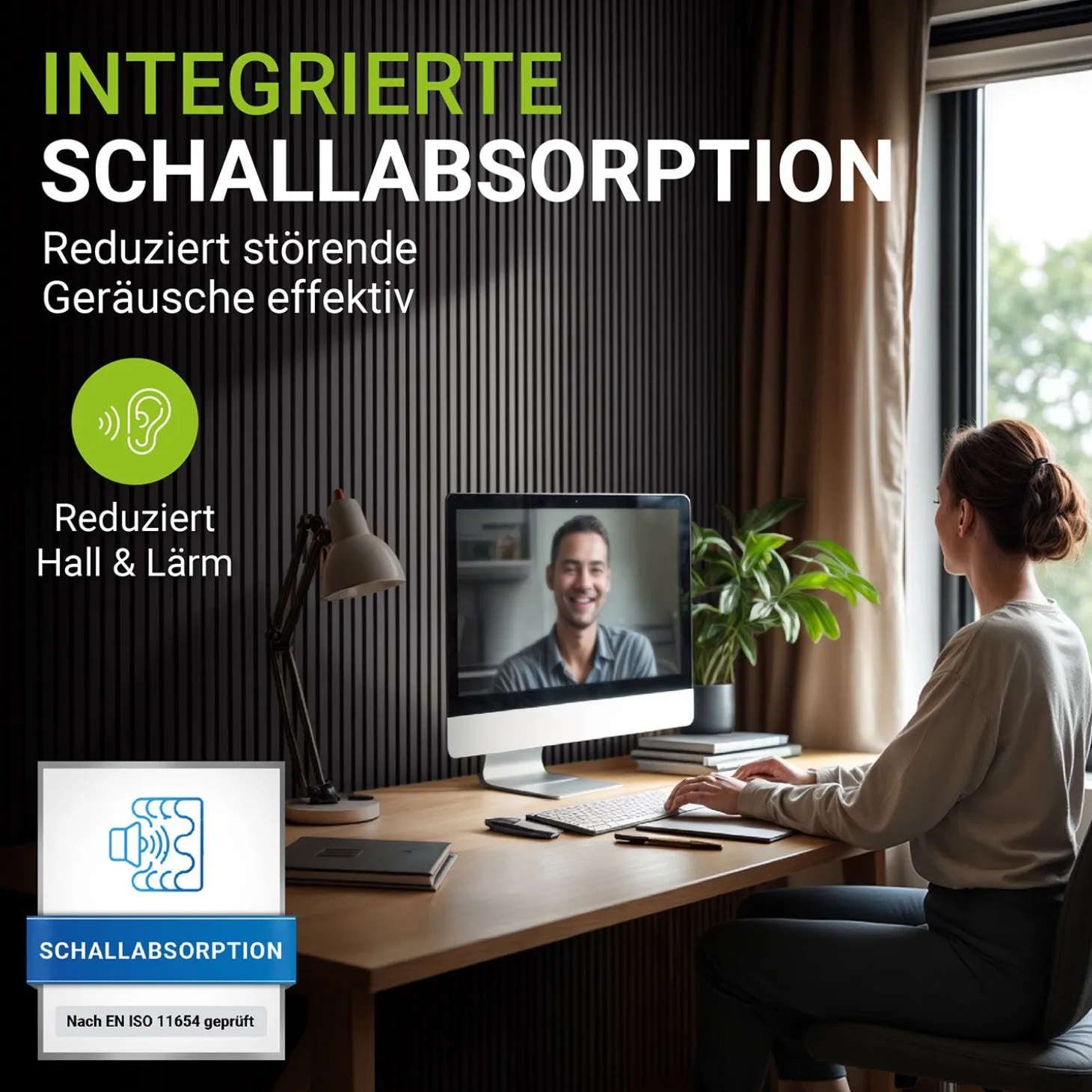 Akustikpaneele Holzoptik 4er Set