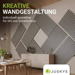 Akustikpaneele Holzoptik 4er Set