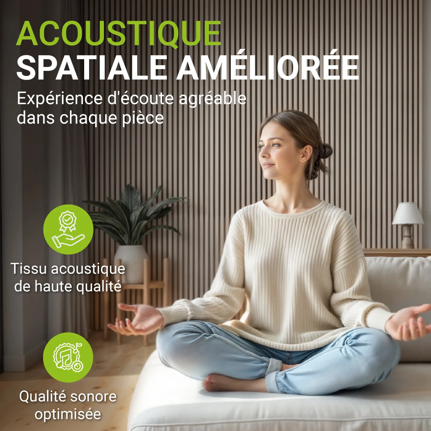Akustikpaneele Holzoptik 4er Set