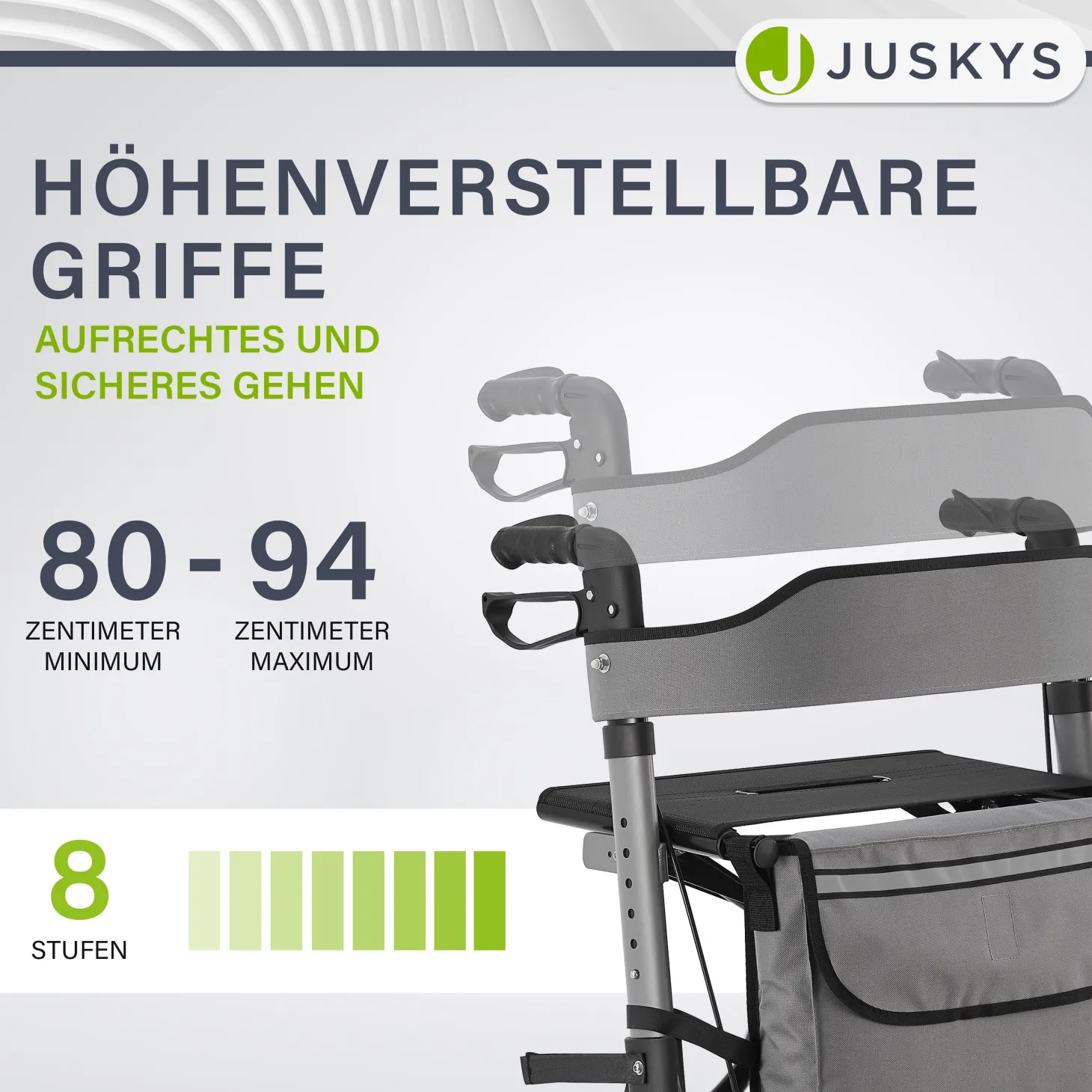 Aluminium Rollator Vital mit Sitz