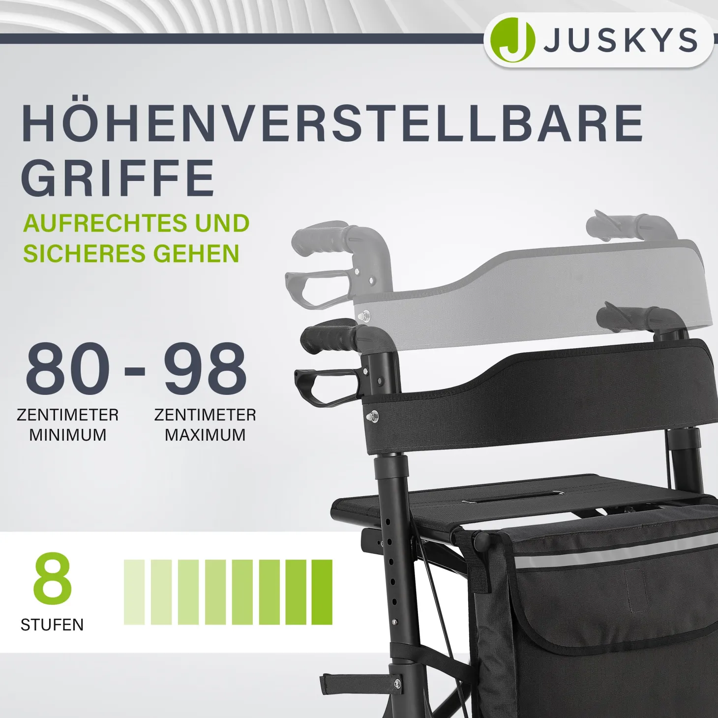 Aluminium Rollator Vital mit Sitz