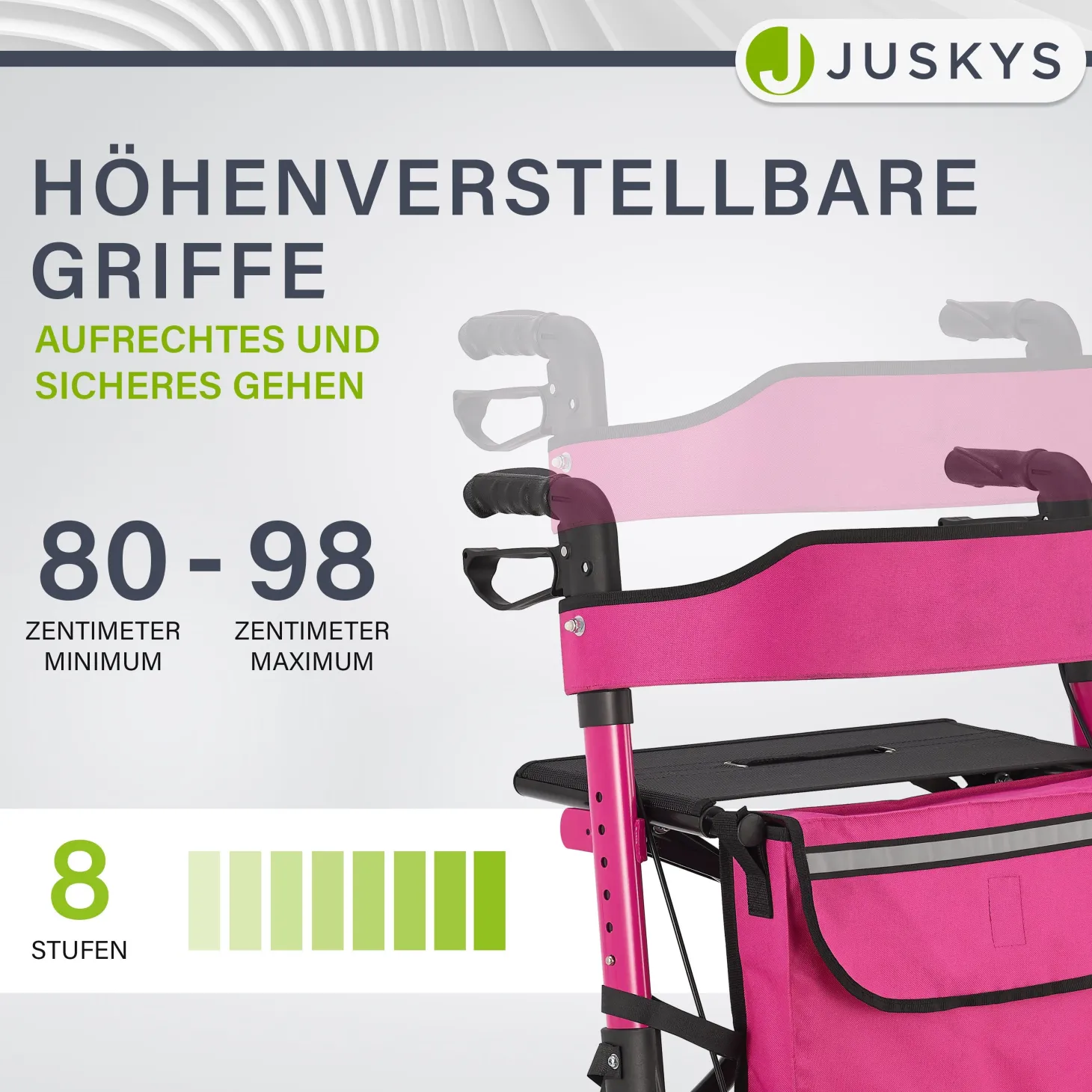 Aluminium Rollator Vital mit Sitz