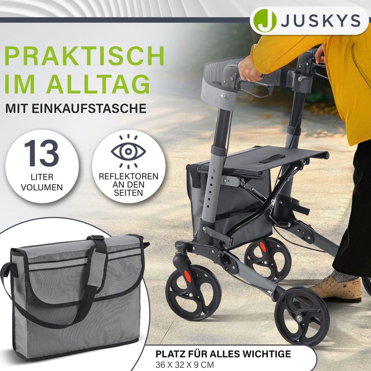 Aluminium Rollator Vital mit Sitz