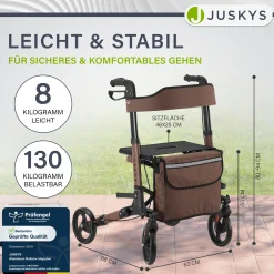 Aluminium Rollator Vital mit Sitz