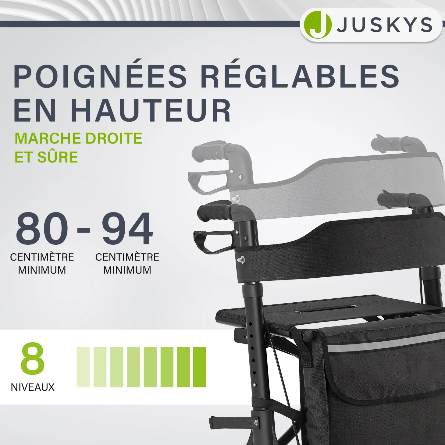 Aluminium Rollator Vital mit Sitz