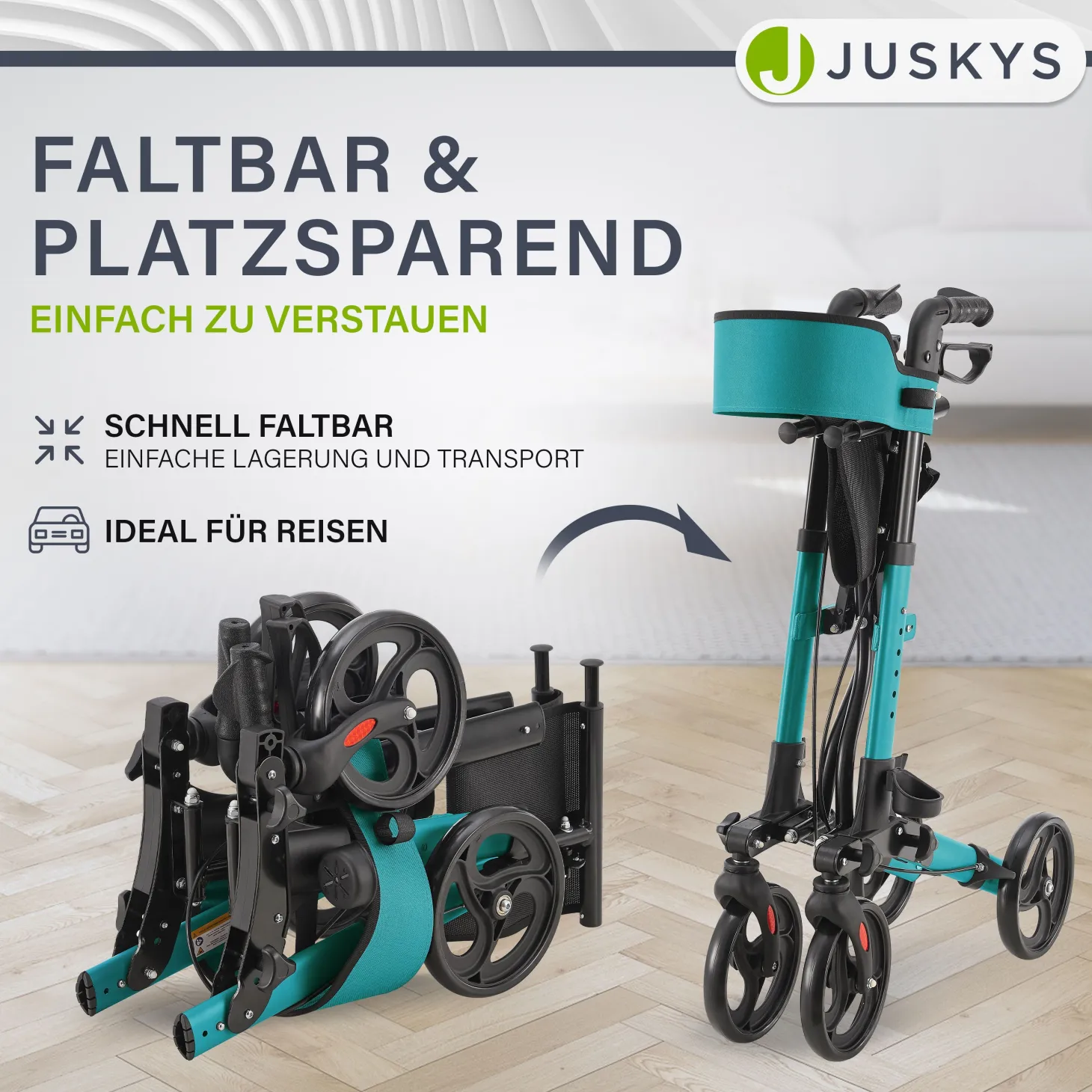 Aluminium Rollator Vital mit Sitz