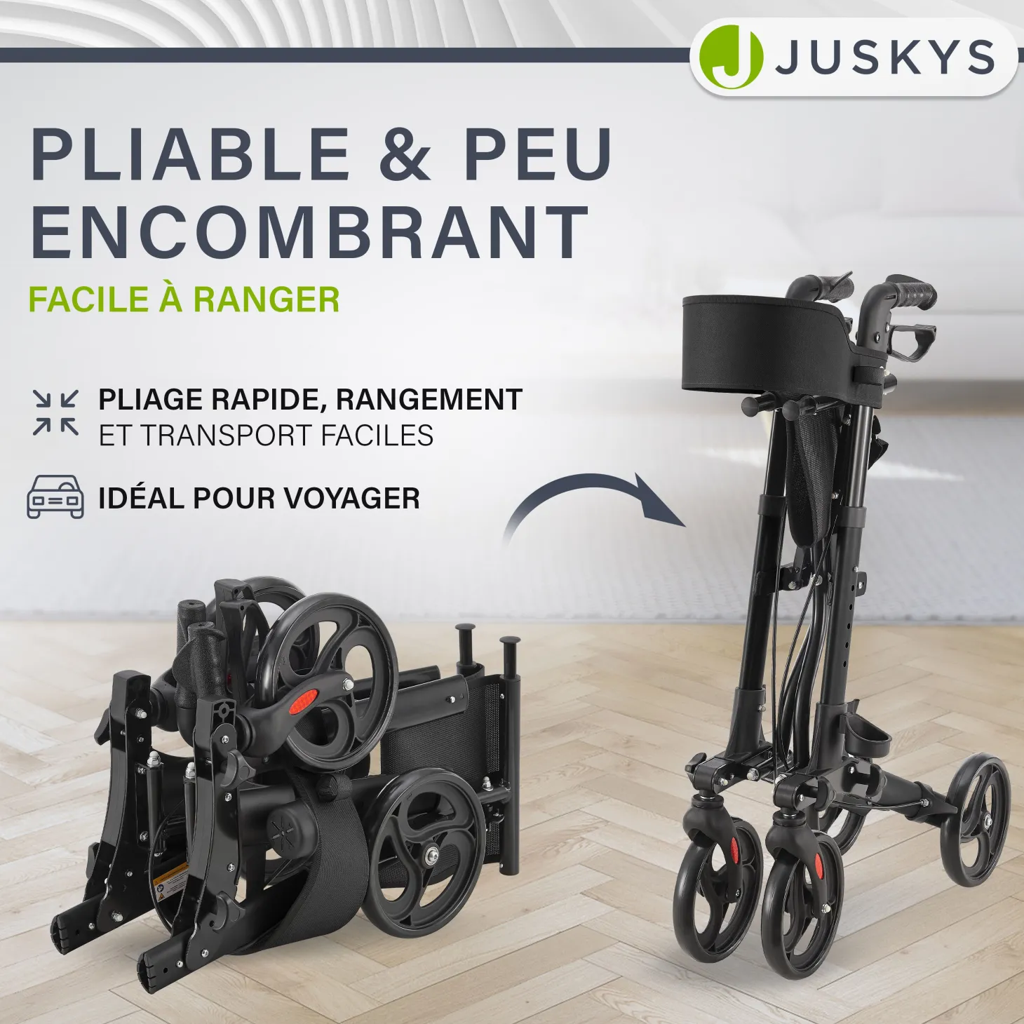 Aluminium Rollator Vital mit Sitz