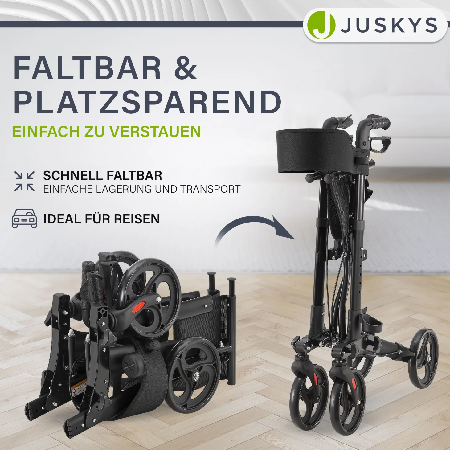 Aluminium Rollator Vital mit Sitz
