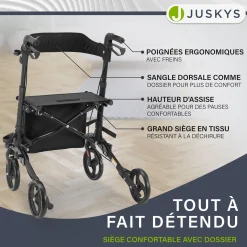 Aluminium Rollator Vital mit Sitz