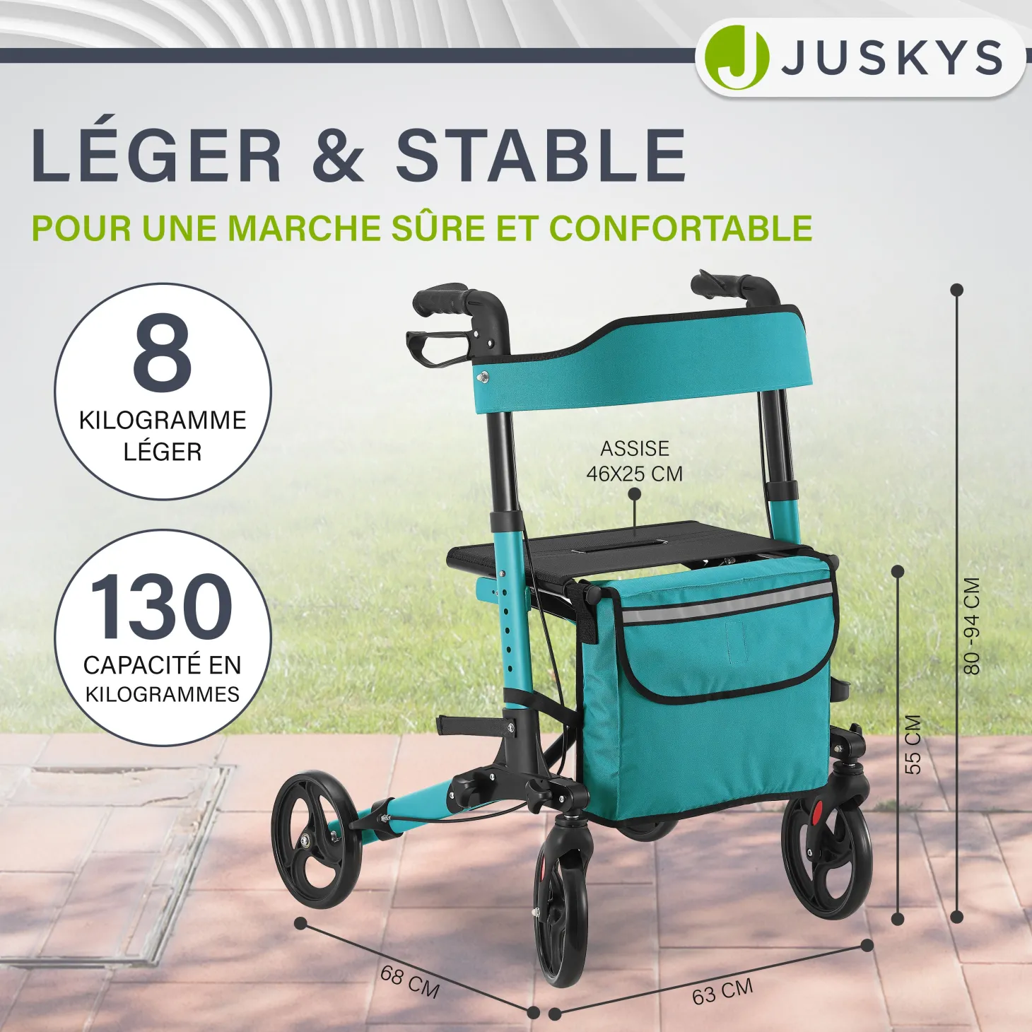 Aluminium Rollator Vital mit Sitz