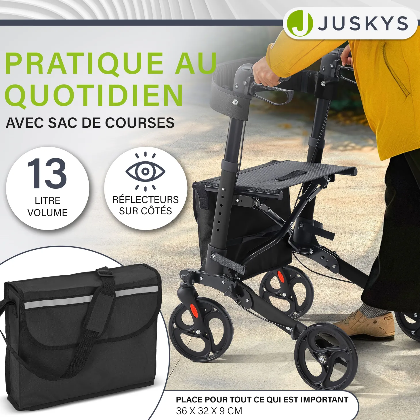 Aluminium Rollator Vital mit Sitz