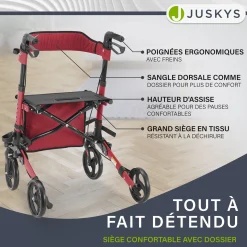 Aluminium Rollator Vital mit Sitz