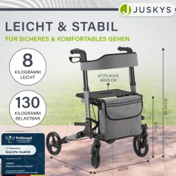 Aluminium Rollator Vital mit Sitz