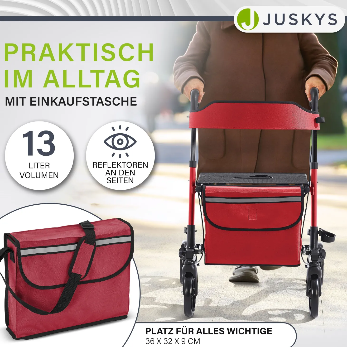 Aluminium Rollator Vital mit Sitz