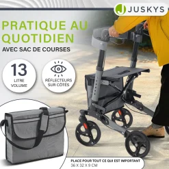 Aluminium Rollator Vital mit Sitz