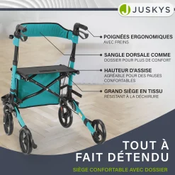 Aluminium Rollator Vital mit Sitz