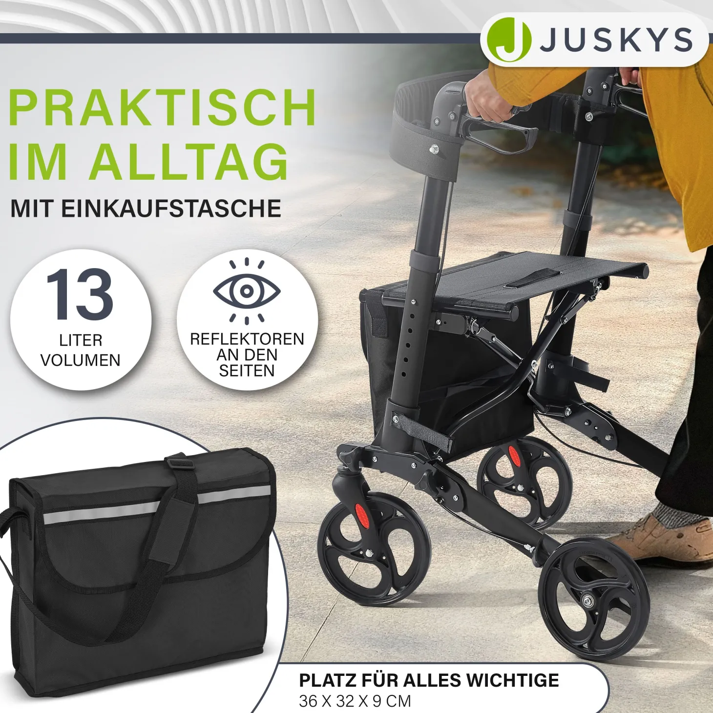 Aluminium Rollator Vital mit Sitz