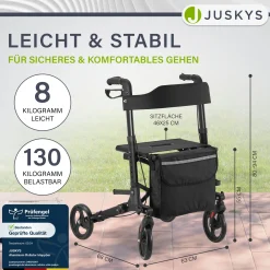 Aluminium Rollator Vital mit Sitz