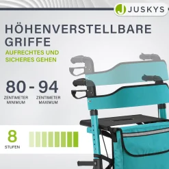 Aluminium Rollator Vital mit Sitz