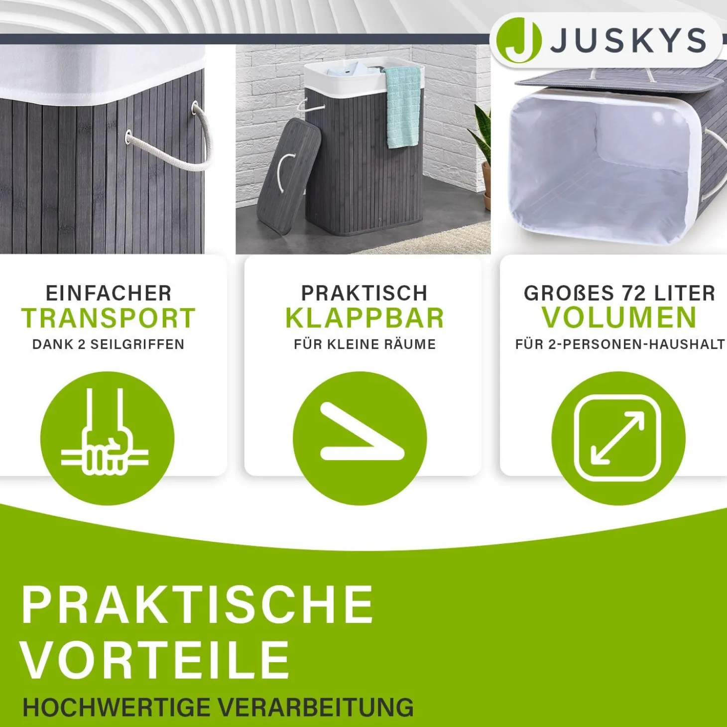 Bambus Wäschekorb Curly
