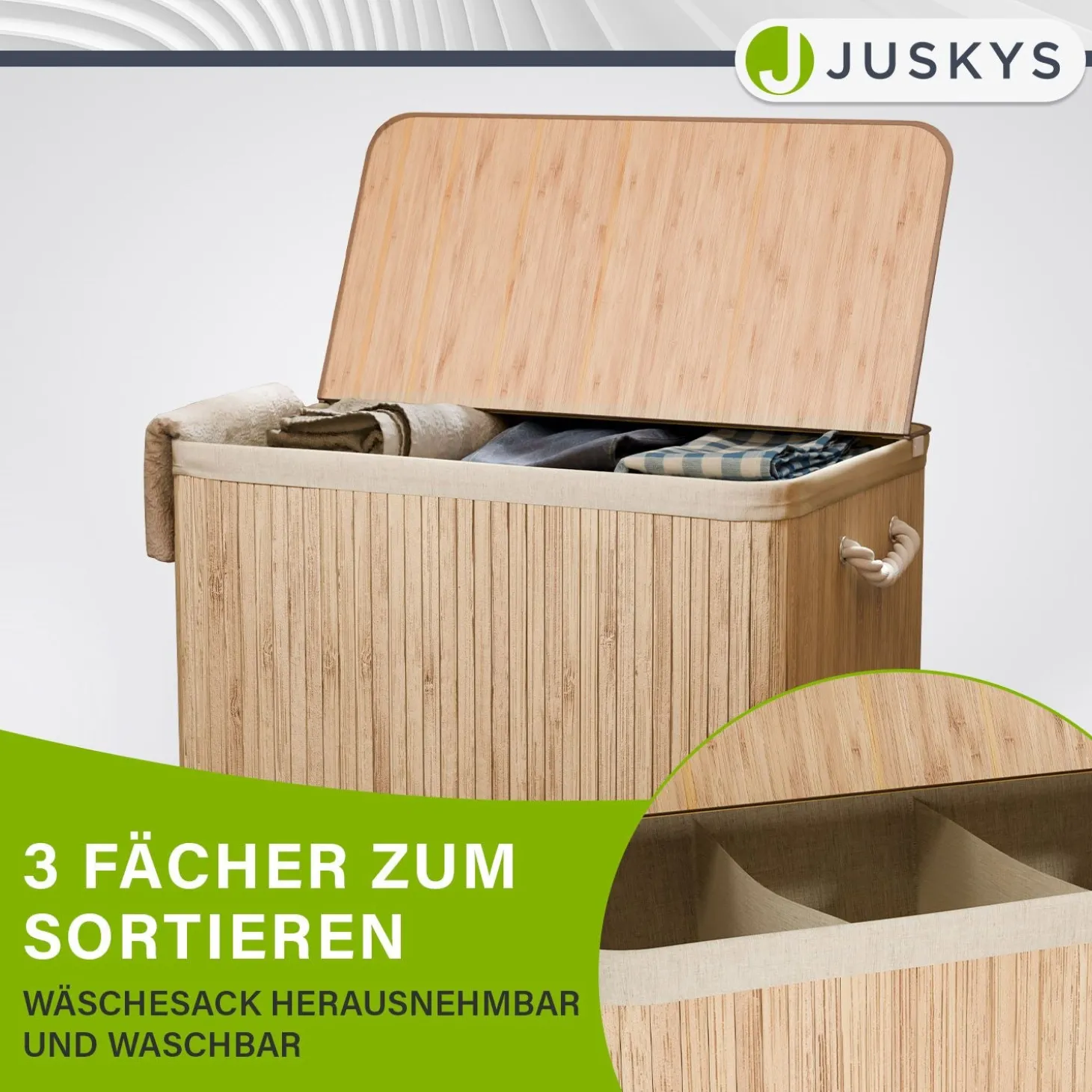 Bambus Wäschekorb Curly