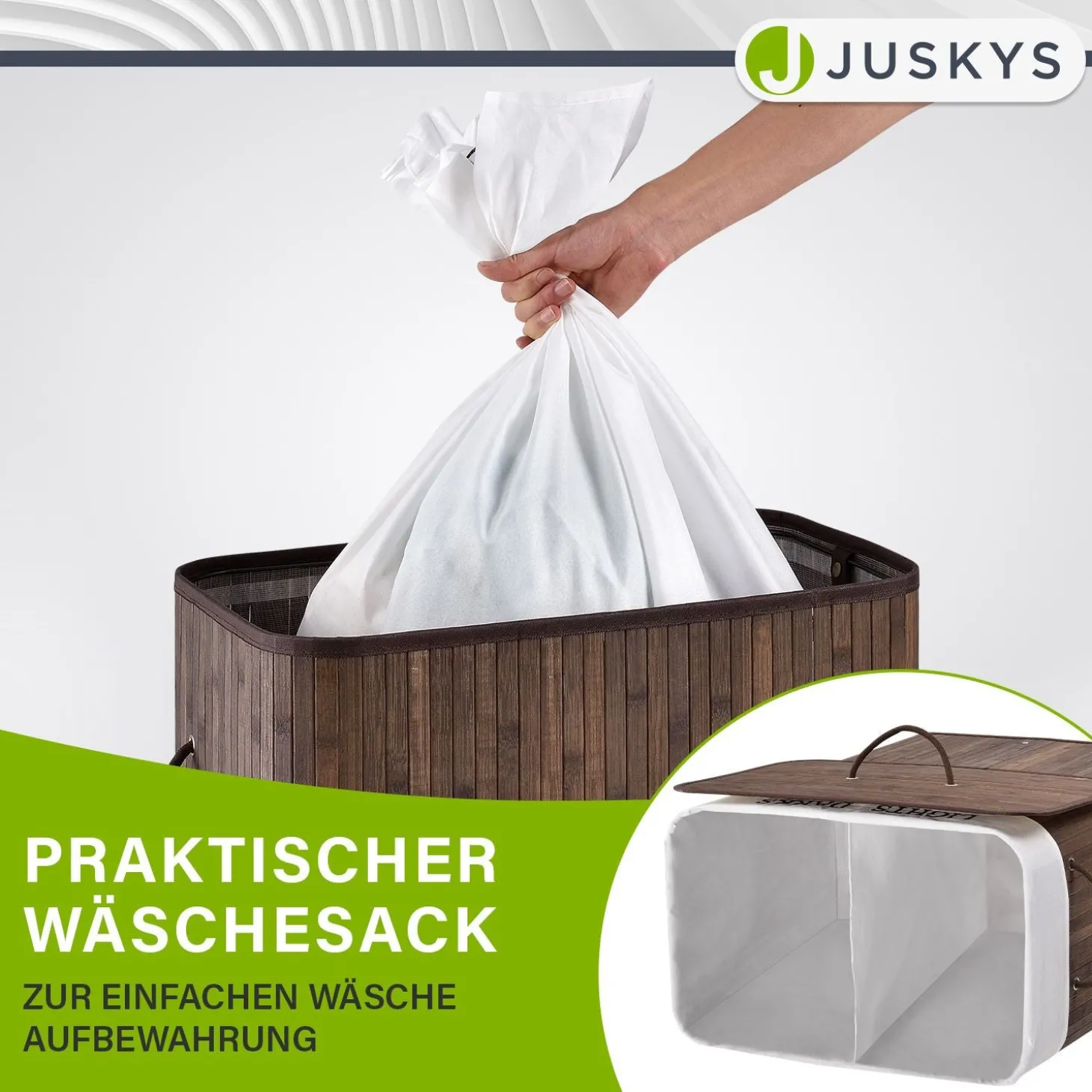 Bambus Wäschekorb Curly