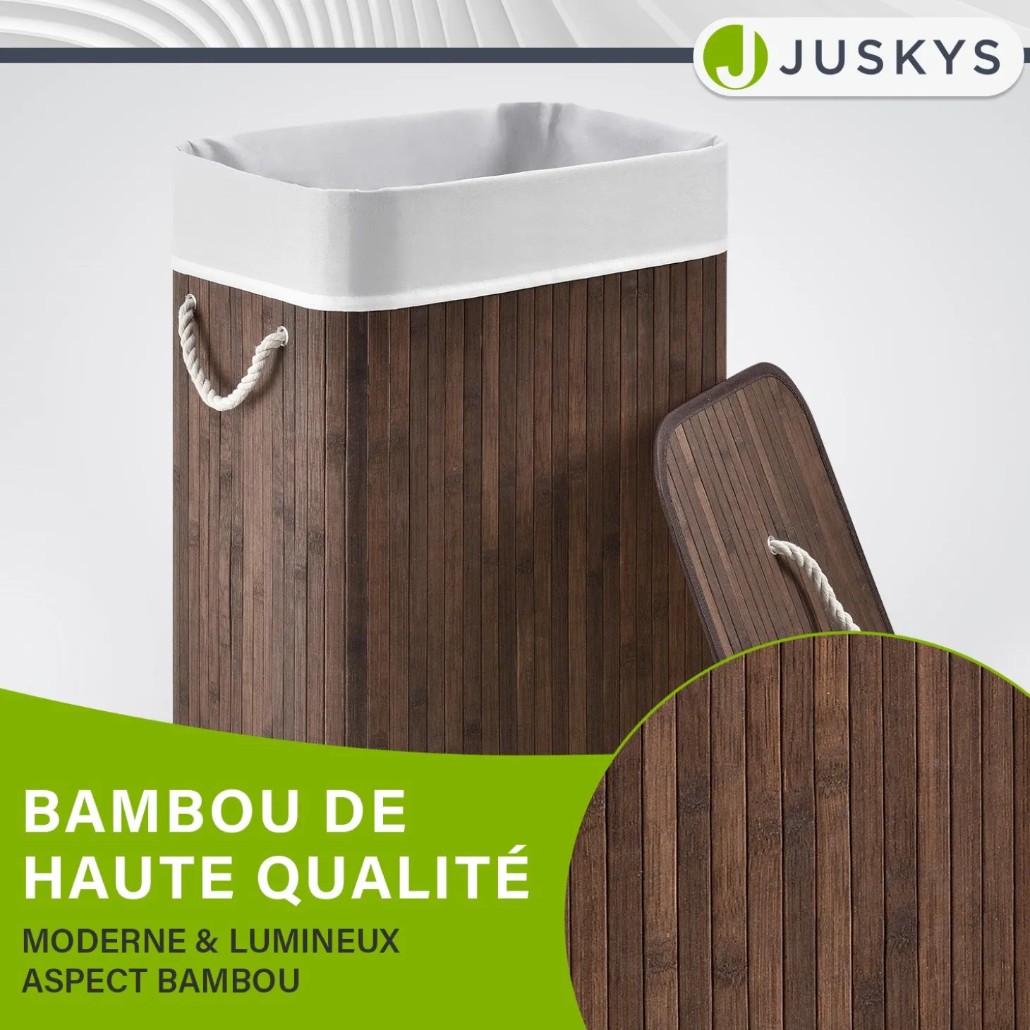 Bambus Wäschekorb Curly