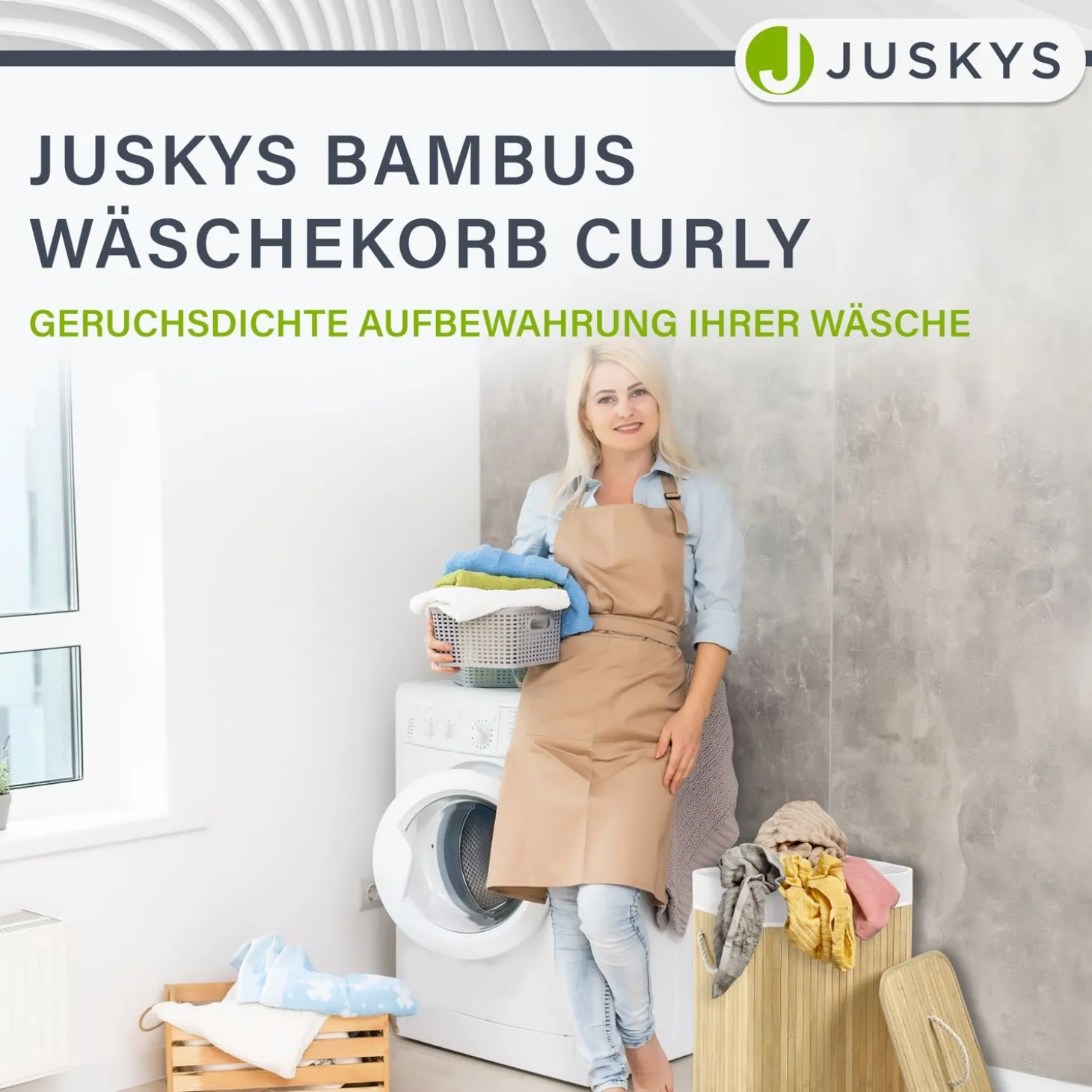 Bambus Wäschekorb Curly