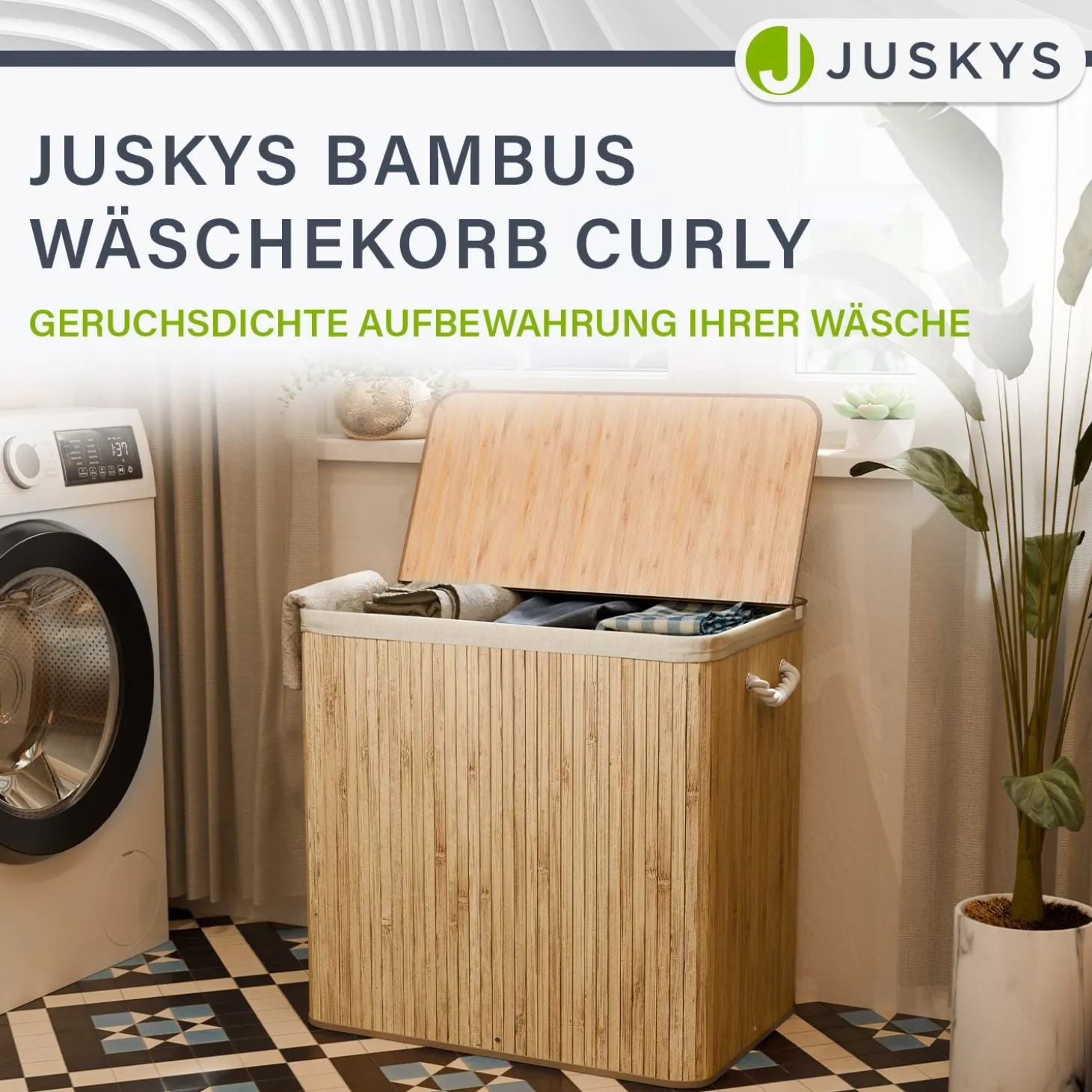 Bambus Wäschekorb Curly