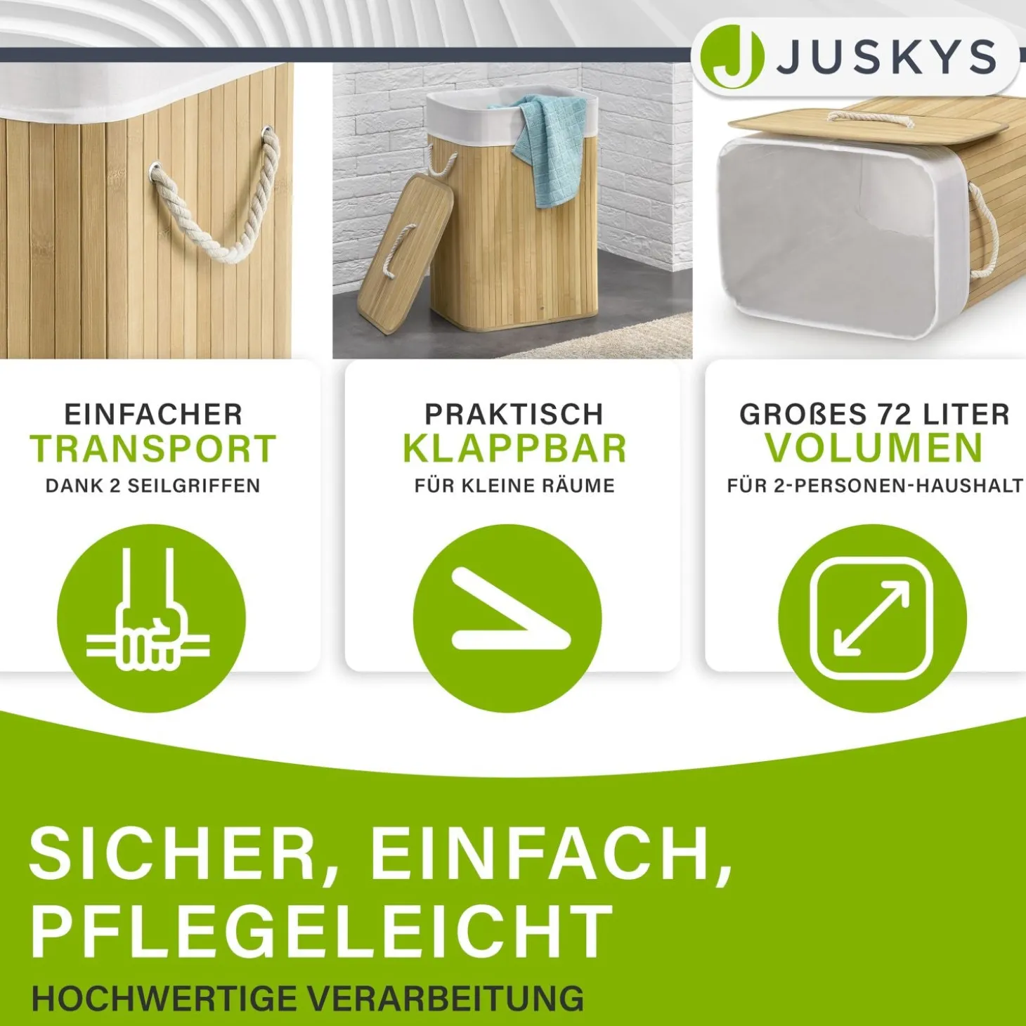 Bambus Wäschekorb Curly