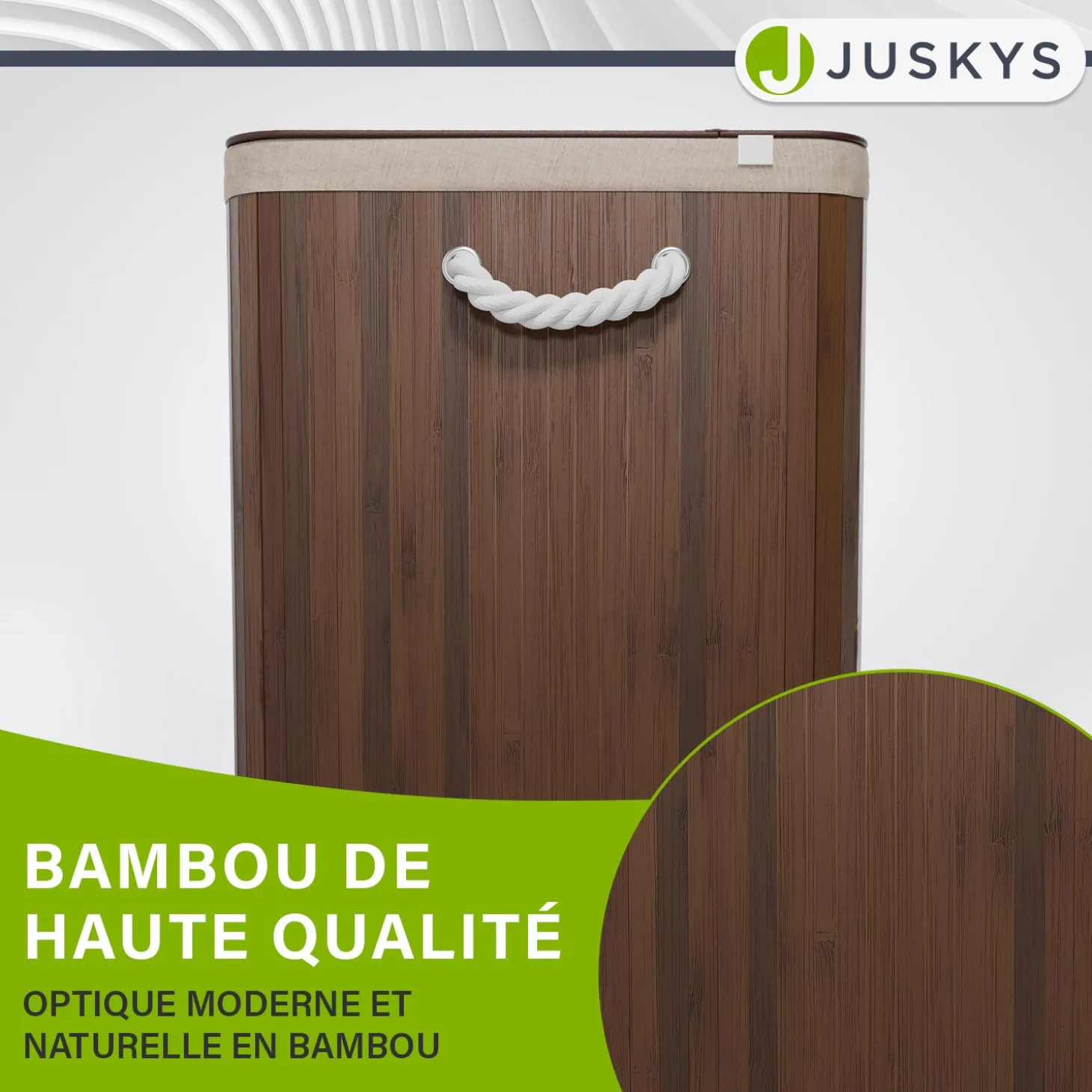 Bambus Wäschekorb Curly