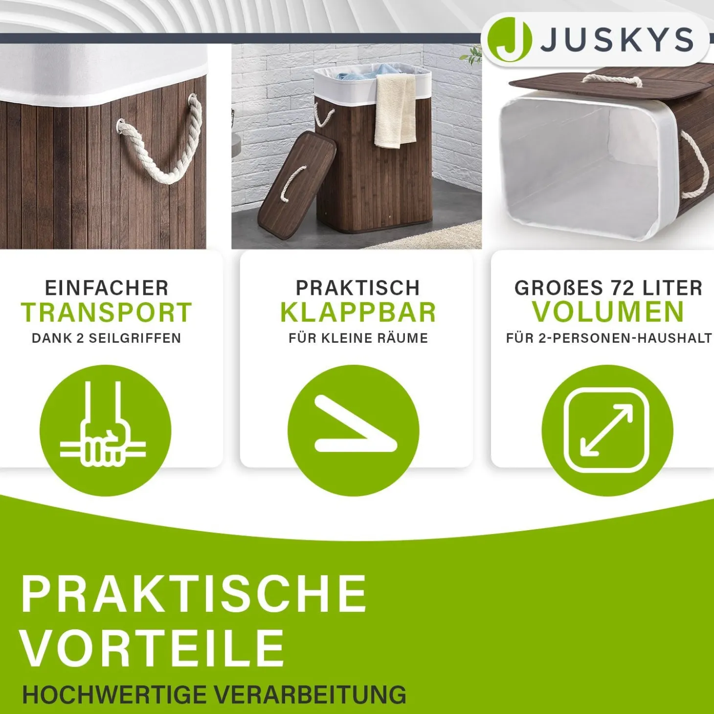 Bambus Wäschekorb Curly