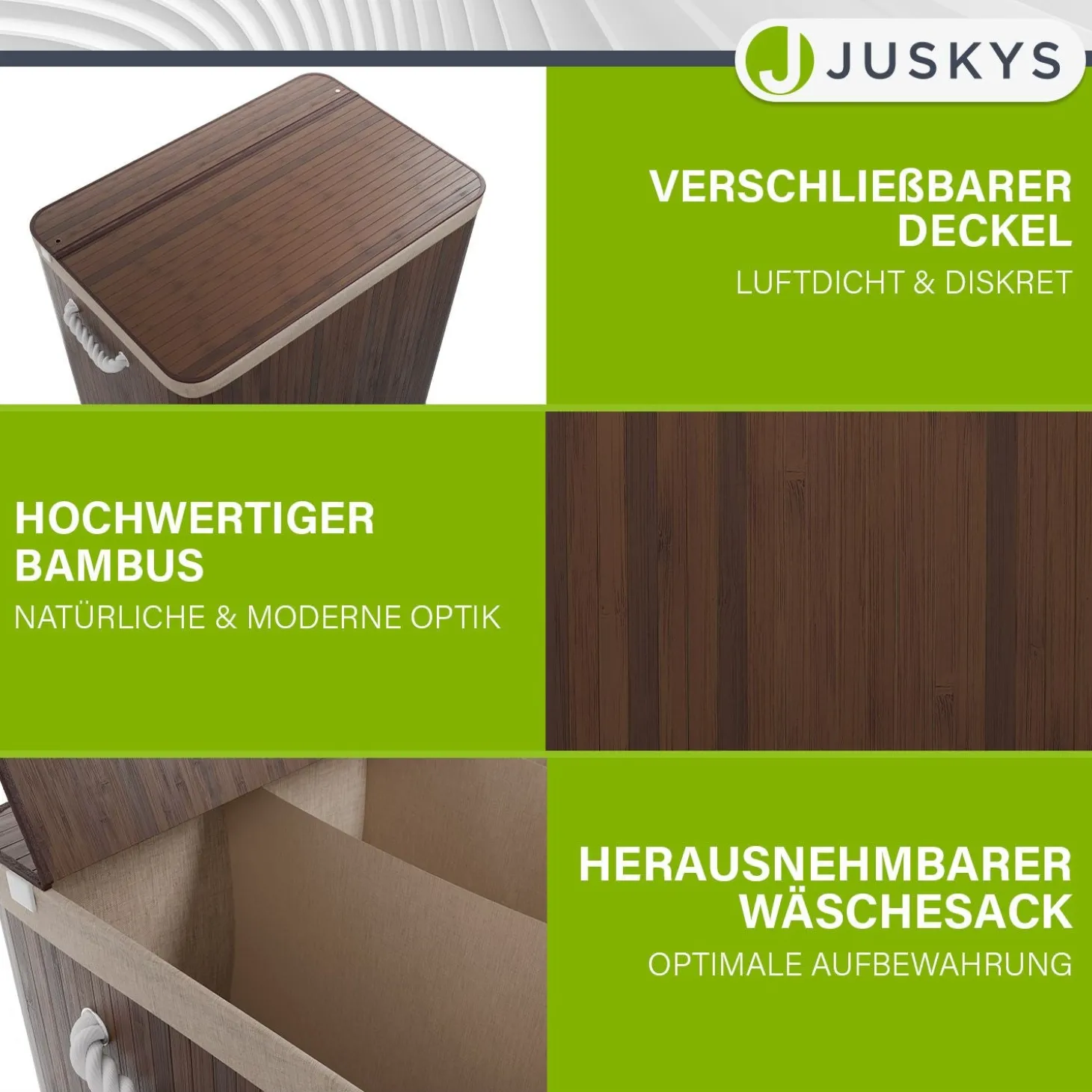 Bambus Wäschekorb Curly