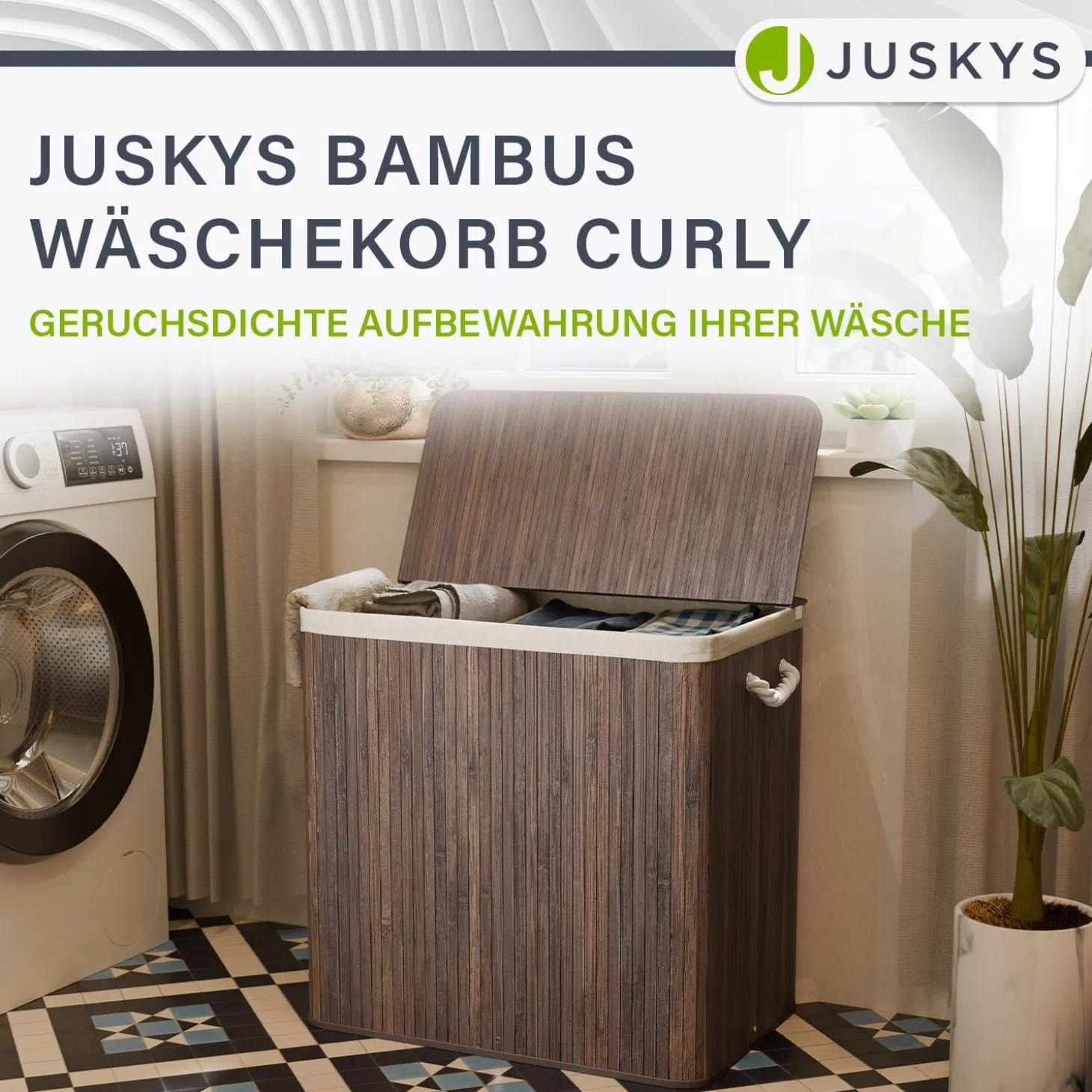 Bambus Wäschekorb Curly