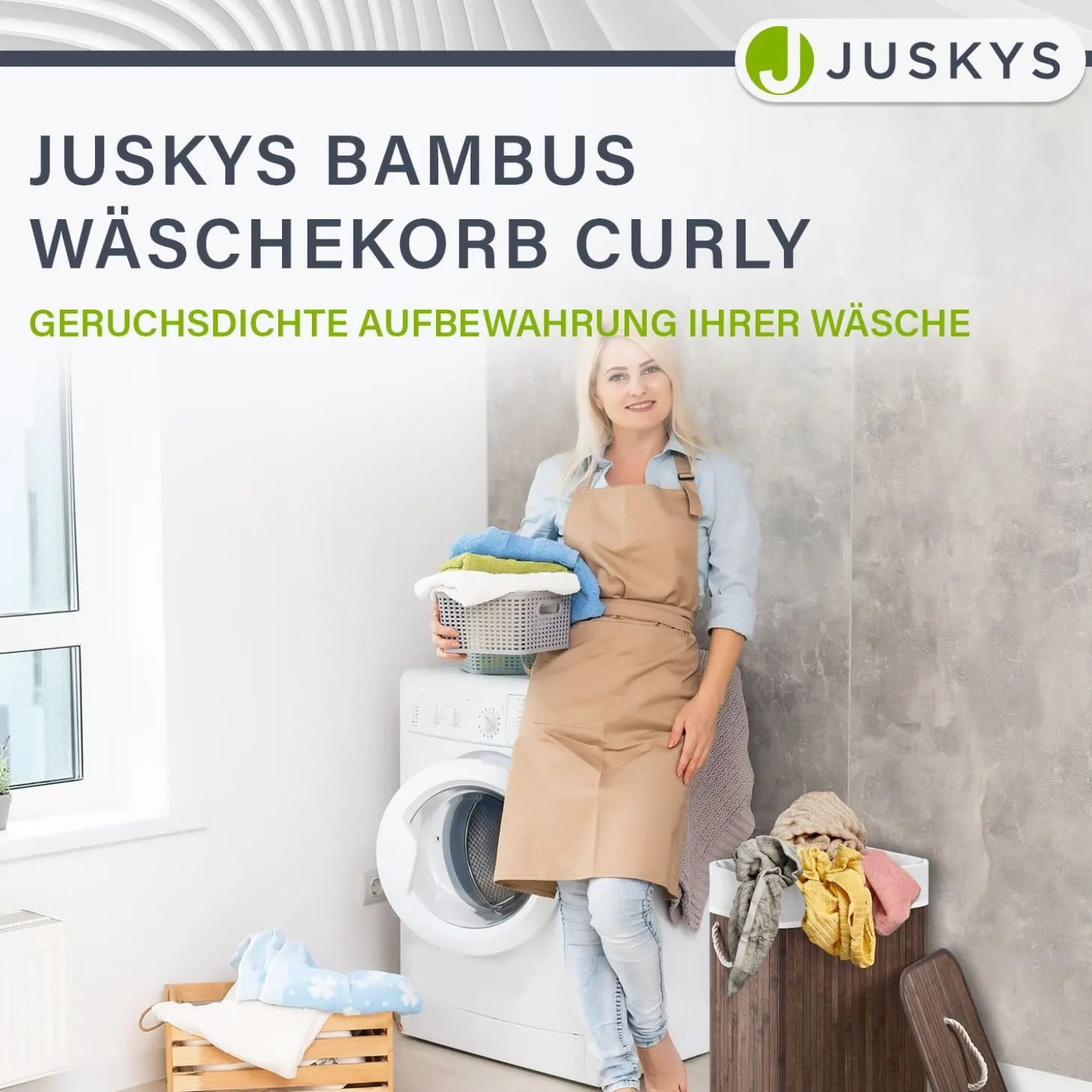 Bambus Wäschekorb Curly