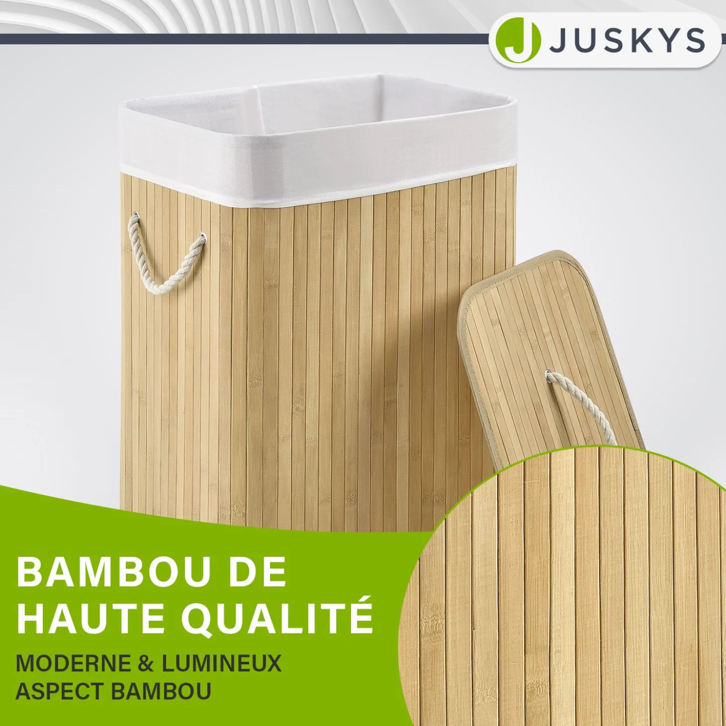 Bambus Wäschekorb Curly
