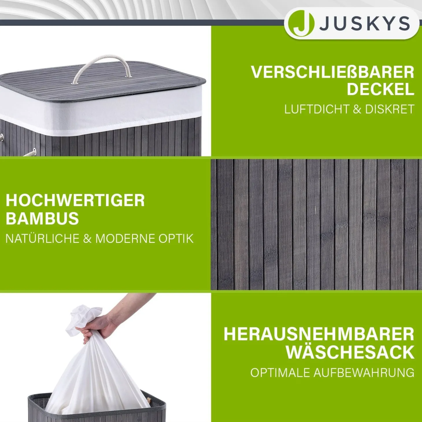 Bambus Wäschekorb Curly