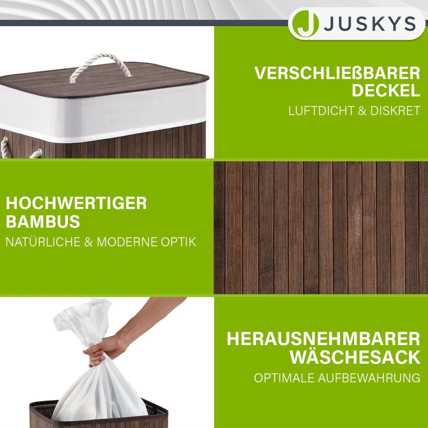 Bambus Wäschekorb Curly