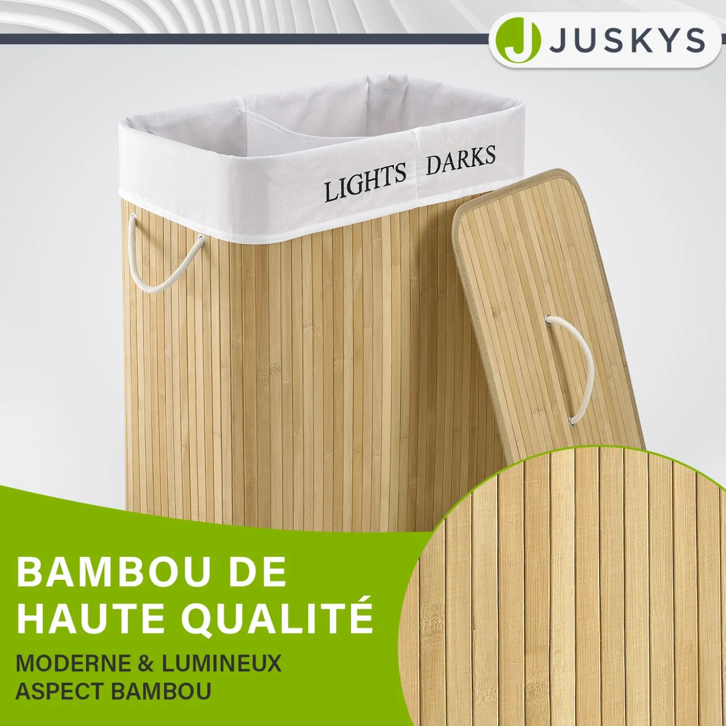Bambus Wäschekorb Curly