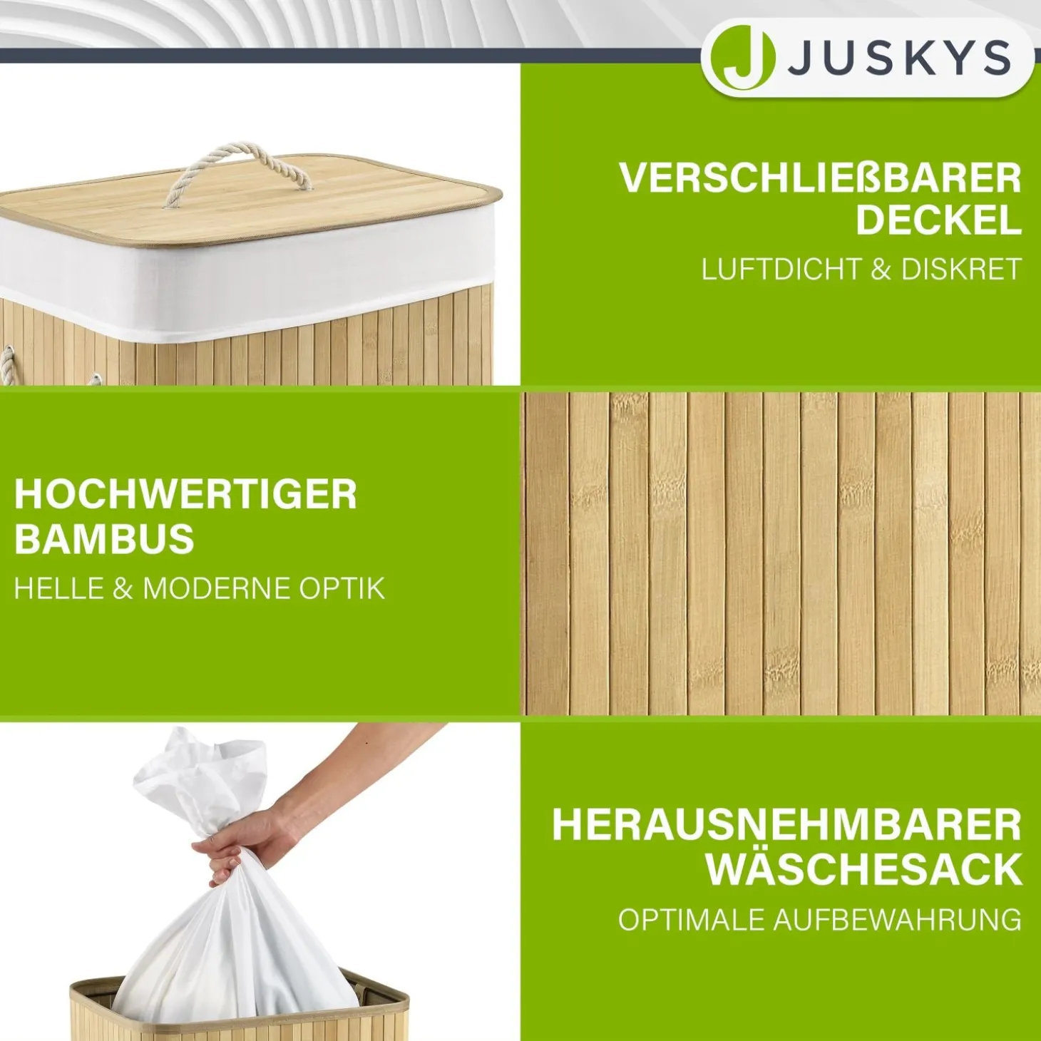 Bambus Wäschekorb Curly