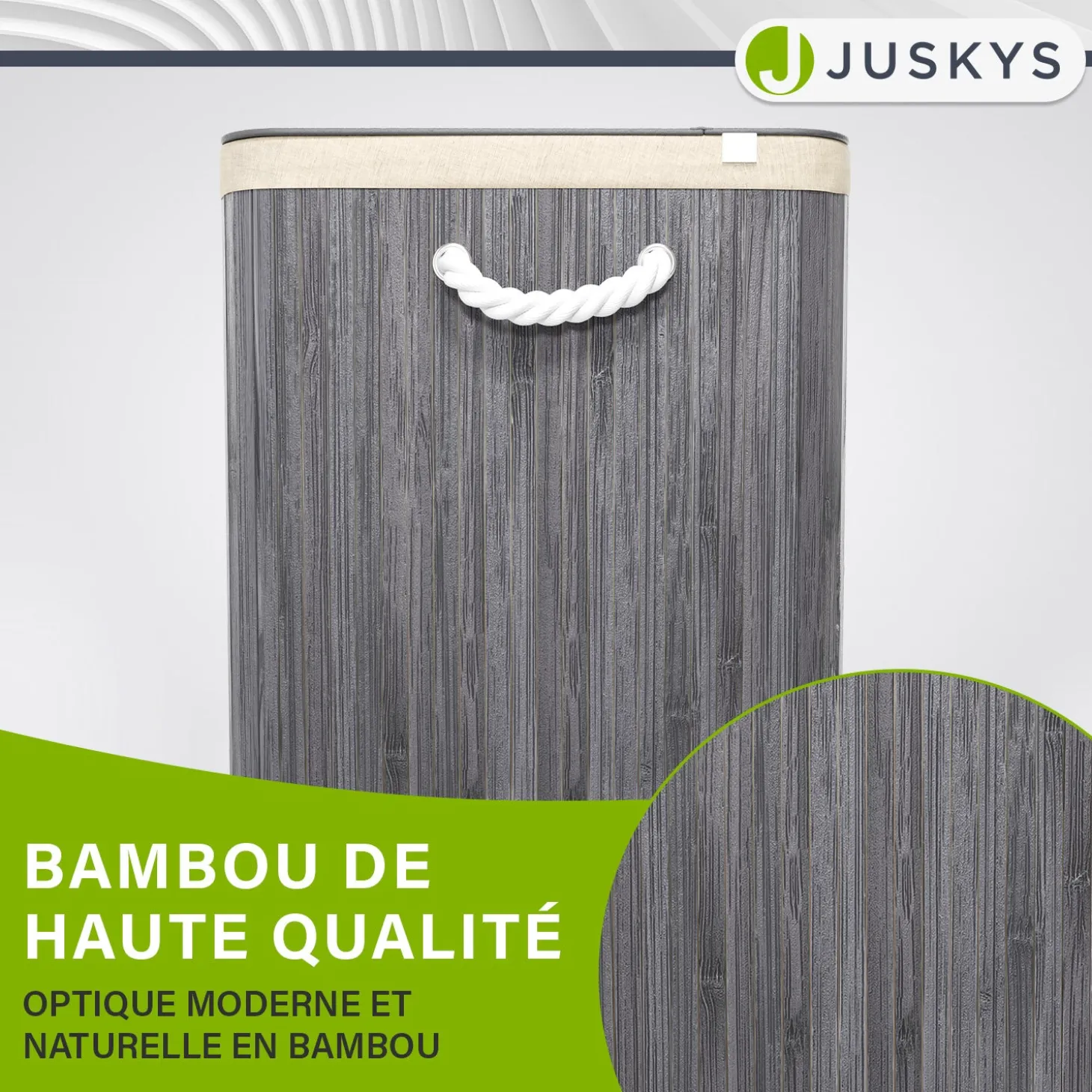 Bambus Wäschekorb Curly