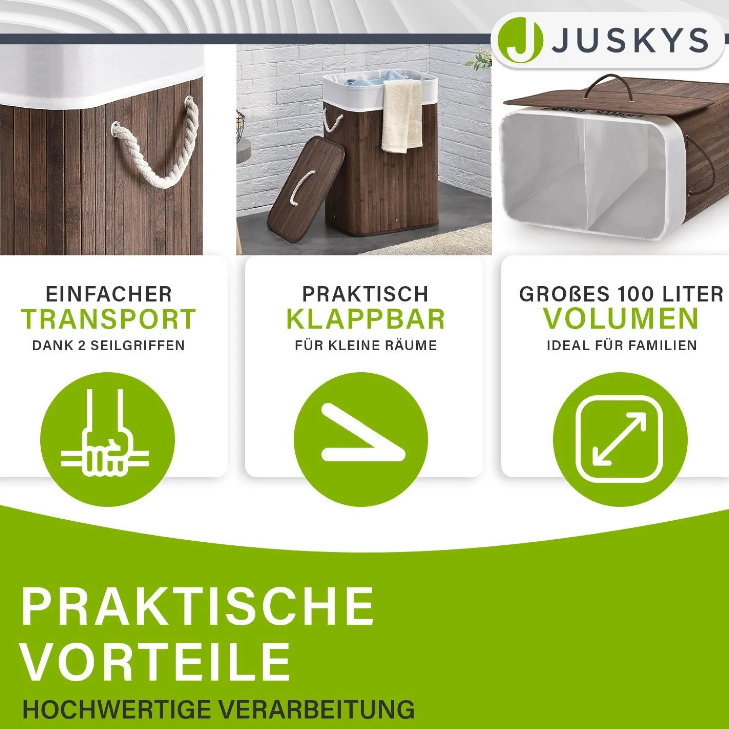 Bambus Wäschekorb Curly