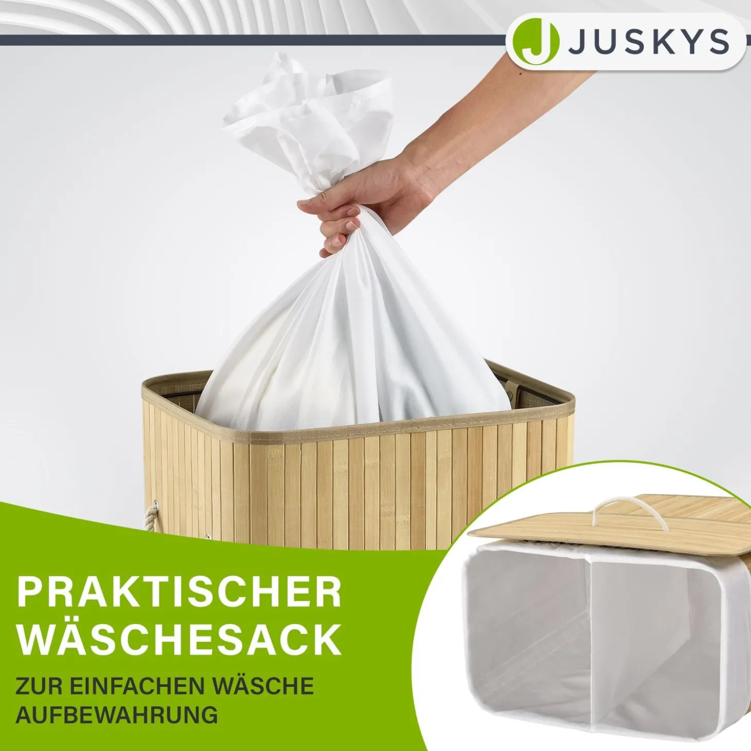 Bambus Wäschekorb Curly