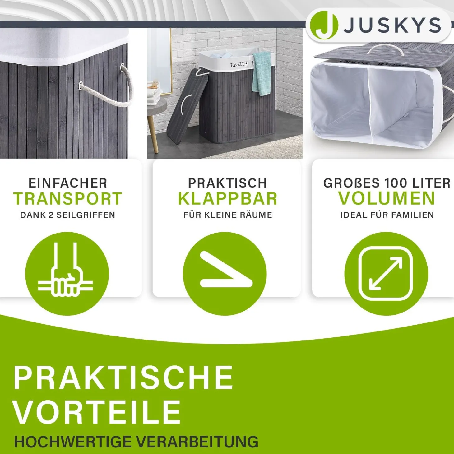Bambus Wäschekorb Curly