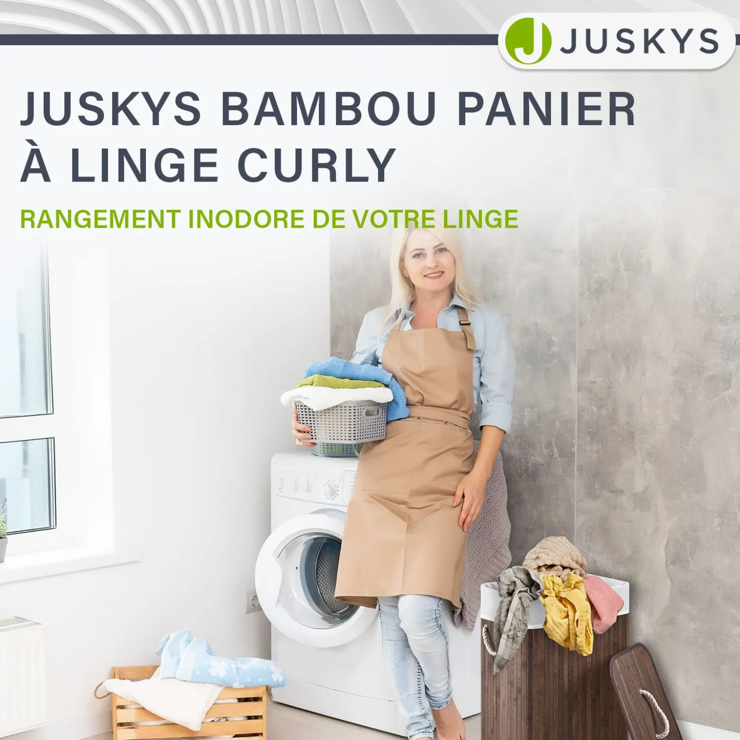 Bambus Wäschekorb Curly