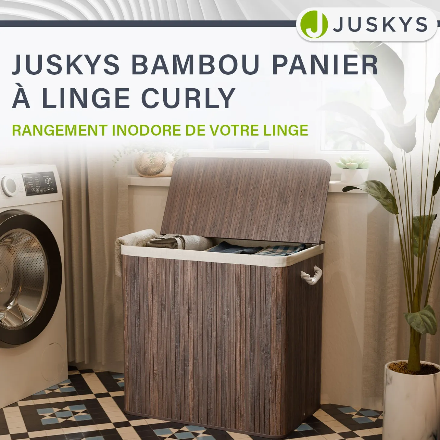 Bambus Wäschekorb Curly